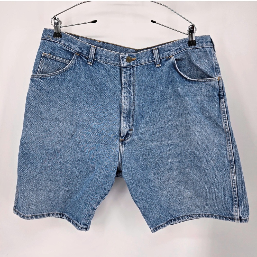 Wrangler Vintage 90s Denim Shorts Medium Wash Baggy Dad Jorts 40 Heavyweight